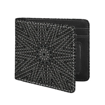 Black And White Kaleidoscope Print Bifold Wallet