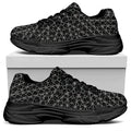 Black And White Kaleidoscope Print Black Chunky Shoes