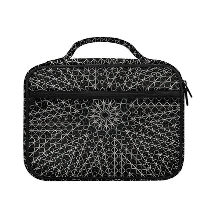 Black And White Kaleidoscope Print Briefcase Bible Bag