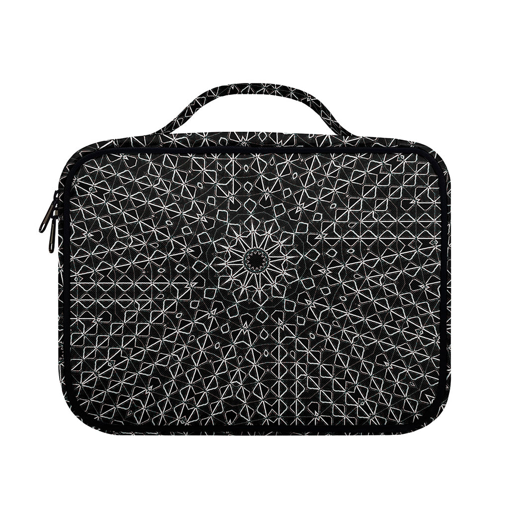 Black And White Kaleidoscope Print Briefcase Bible Bag