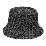 Black And White Kaleidoscope Print Bucket Hat