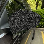 Black And White Kaleidoscope Print Car Side Mirror Covers