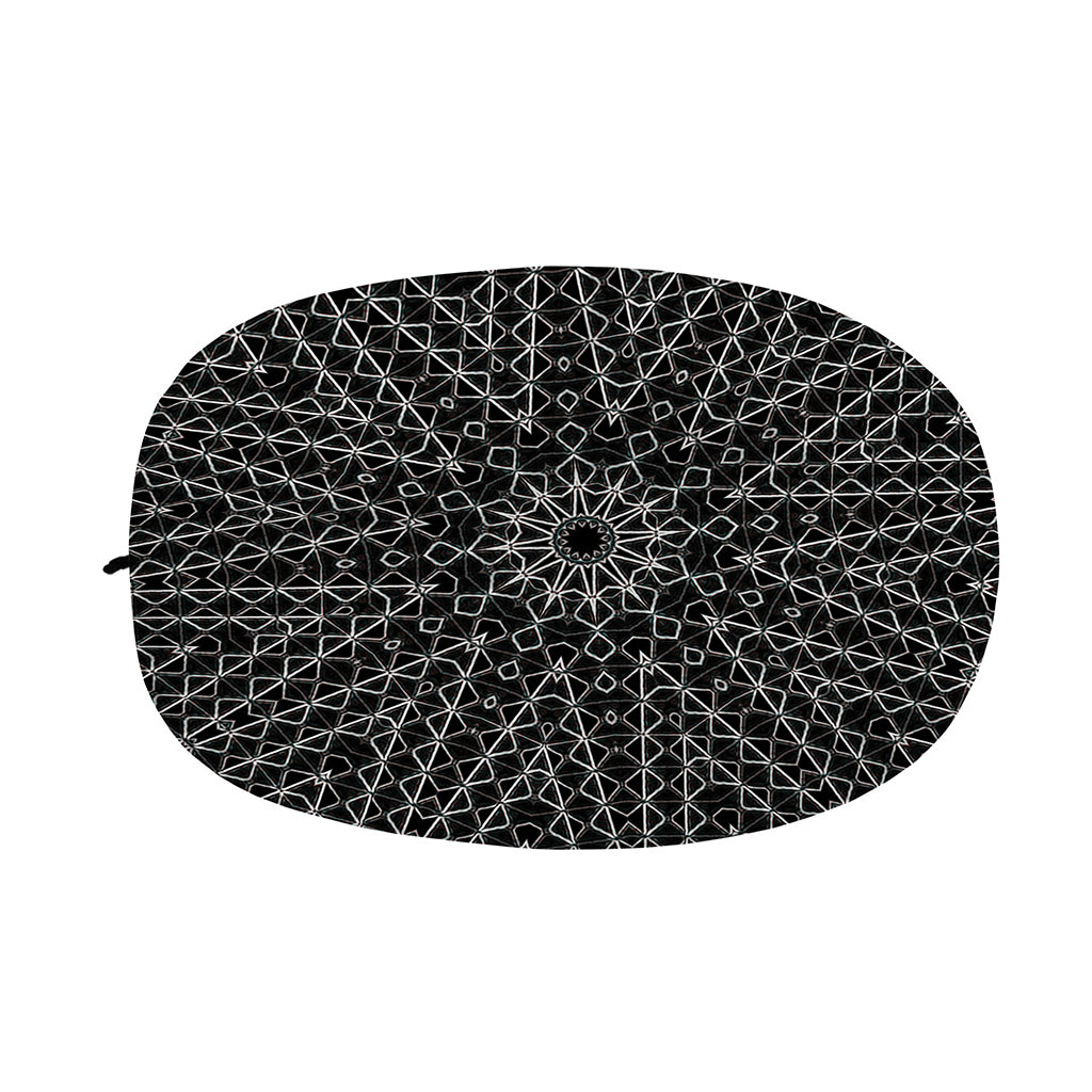 Black And White Kaleidoscope Print Car Side Mirror Covers