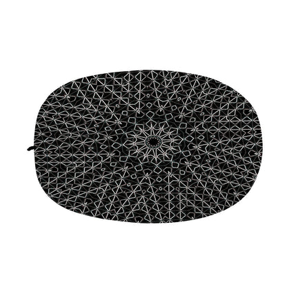 Black And White Kaleidoscope Print Car Side Mirror Covers