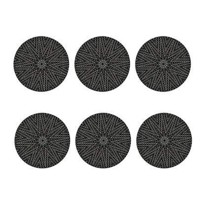 Black And White Kaleidoscope Print Coaster Set