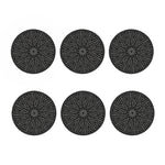 Black And White Kaleidoscope Print Coaster Set