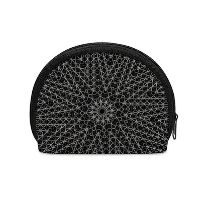Black And White Kaleidoscope Print Coin Purse