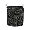 Black And White Kaleidoscope Print Collapsible Laundry Basket