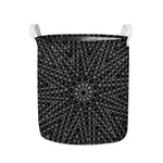 Black And White Kaleidoscope Print Collapsible Laundry Basket