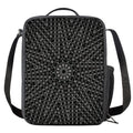 Black And White Kaleidoscope Print Crossbody Lunch Bag