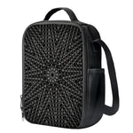 Black And White Kaleidoscope Print Crossbody Lunch Bag
