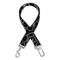 Black And White Kaleidoscope Print Dog Seat Belt