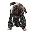 Black And White Kaleidoscope Print Dog Zip Up Hoodie