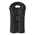 Black And White Kaleidoscope Print Double Neoprene Wine Tote
