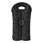Black And White Kaleidoscope Print Double Neoprene Wine Tote