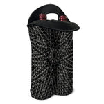 Black And White Kaleidoscope Print Double Neoprene Wine Tote