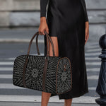 Black And White Kaleidoscope Print Duffle Bag