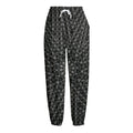 Black And White Kaleidoscope Print Fleece Lined Knit Pants
