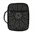 Black And White Kaleidoscope Print Front Pocket Bible Bag