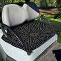Black And White Kaleidoscope Print Golf Cart Seat Cover