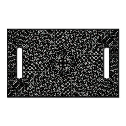 Black And White Kaleidoscope Print Golf Cart Seat Cover