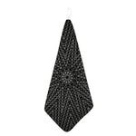 Black And White Kaleidoscope Print Hand Towel