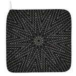 Black And White Kaleidoscope Print Hand Towel