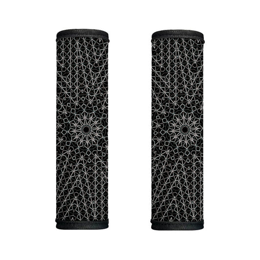 Black And White Kaleidoscope Print Handle Covers