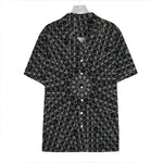 Black And White Kaleidoscope Print Hawaiian Shirt