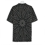 Black And White Kaleidoscope Print Hawaiian Shirt