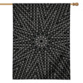 Black And White Kaleidoscope Print House Flag