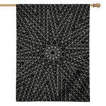 Black And White Kaleidoscope Print House Flag
