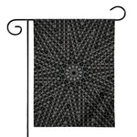 Black And White Kaleidoscope Print House Flag