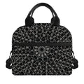 Black And White Kaleidoscope Print Insulated Lunch Bag