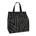 Black And White Kaleidoscope Print Insulated Lunch Tote
