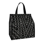 Black And White Kaleidoscope Print Insulated Lunch Tote