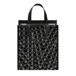 Black And White Kaleidoscope Print Insulated Lunch Tote