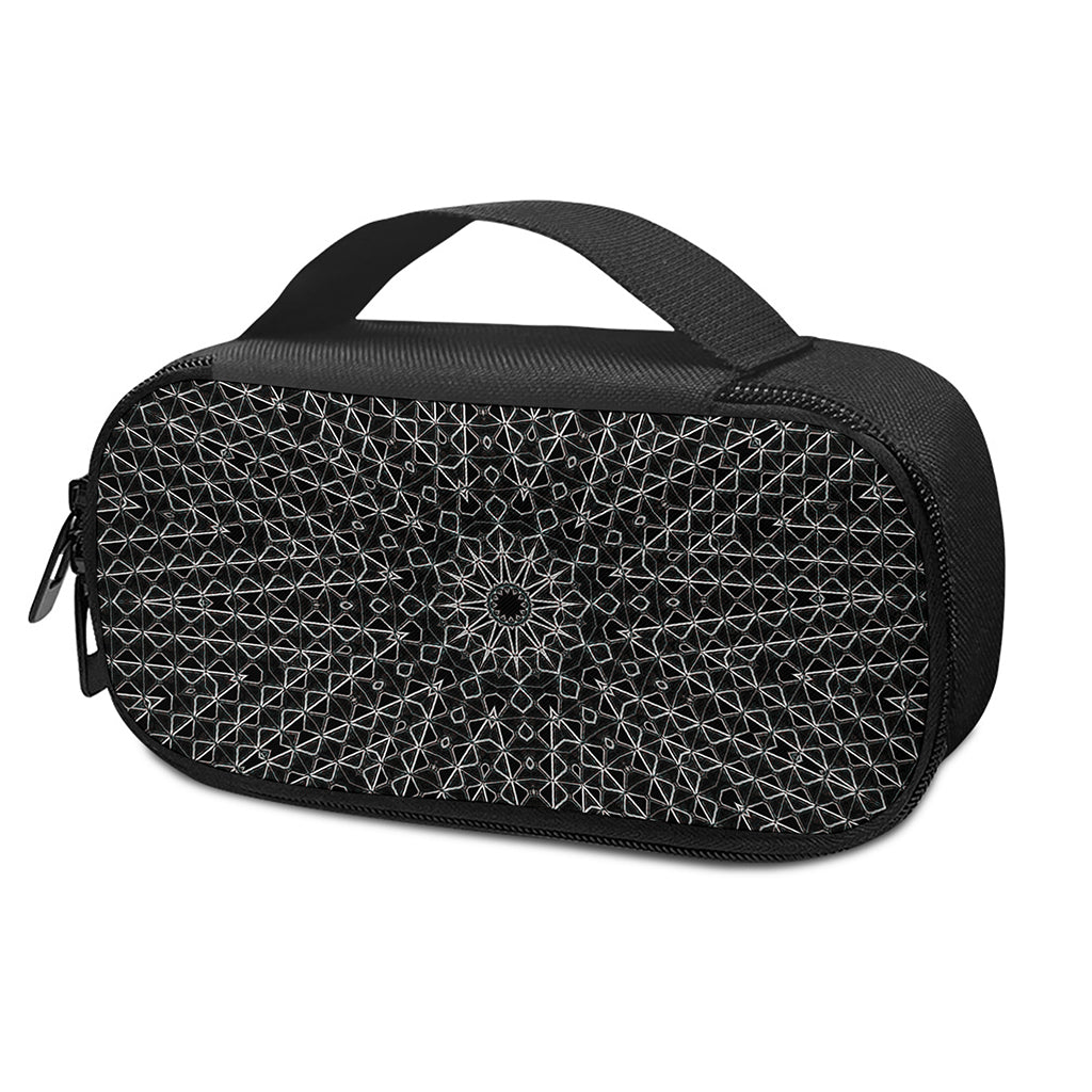 Black And White Kaleidoscope Print Insulin Cooler Travel Case