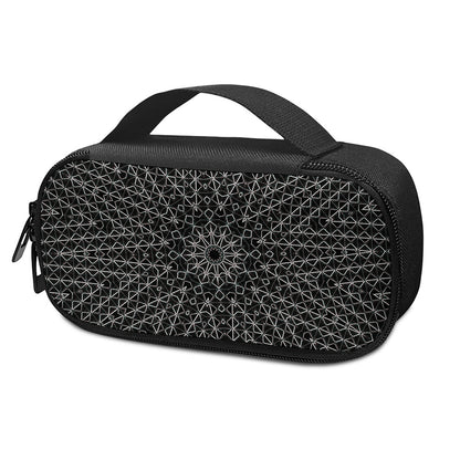 Black And White Kaleidoscope Print Insulin Cooler Travel Case