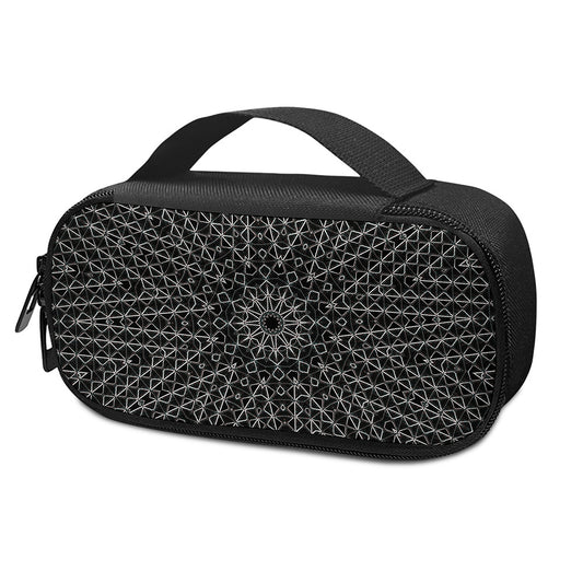 Black And White Kaleidoscope Print Insulin Cooler Travel Case