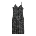 Black And White Kaleidoscope Print Jersey Midi Cami Dress