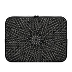 Black And White Kaleidoscope Print Laptop Sleeve