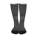 Black And White Kaleidoscope Print Long Socks