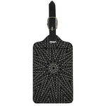 Black And White Kaleidoscope Print Luggage Tag