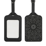Black And White Kaleidoscope Print Luggage Tag