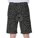 Black And White Kaleidoscope Print Men's Beach Shorts