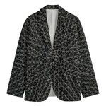 Black And White Kaleidoscope Print Men's Blazer