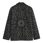 Black And White Kaleidoscope Print Men's Blazer