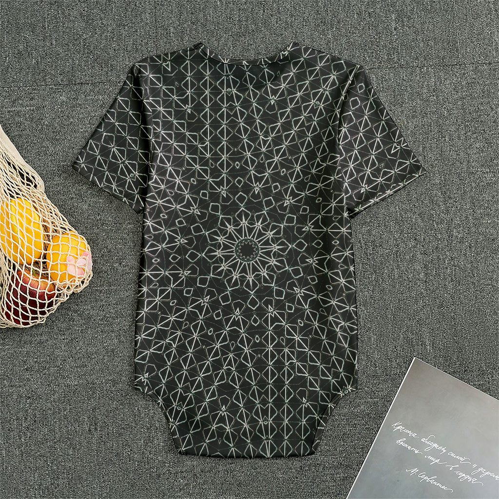 Black And White Kaleidoscope Print Men's Bodysuit