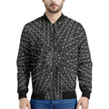 Black And White Kaleidoscope Print Men's Bomber Jacket
